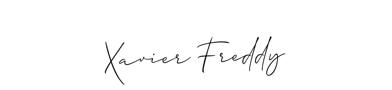 if you are searching for the best signature style for your name Xavier Freddy. so please give up your signature search. here we have designed multiple signature styles  using Allison_Script. Xavier Freddy signature style 2 images and pictures png