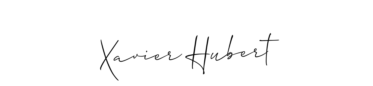 You should practise on your own different ways (Allison_Script) to write your name (Xavier Hubert) in signature. don't let someone else do it for you. Xavier Hubert signature style 2 images and pictures png