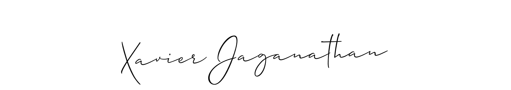 Use a signature maker to create a handwritten signature online. With this signature software, you can design (Allison_Script) your own signature for name Xavier Jaganathan. Xavier Jaganathan signature style 2 images and pictures png