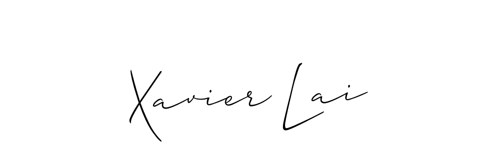 You should practise on your own different ways (Allison_Script) to write your name (Xavier Lai) in signature. don't let someone else do it for you. Xavier Lai signature style 2 images and pictures png