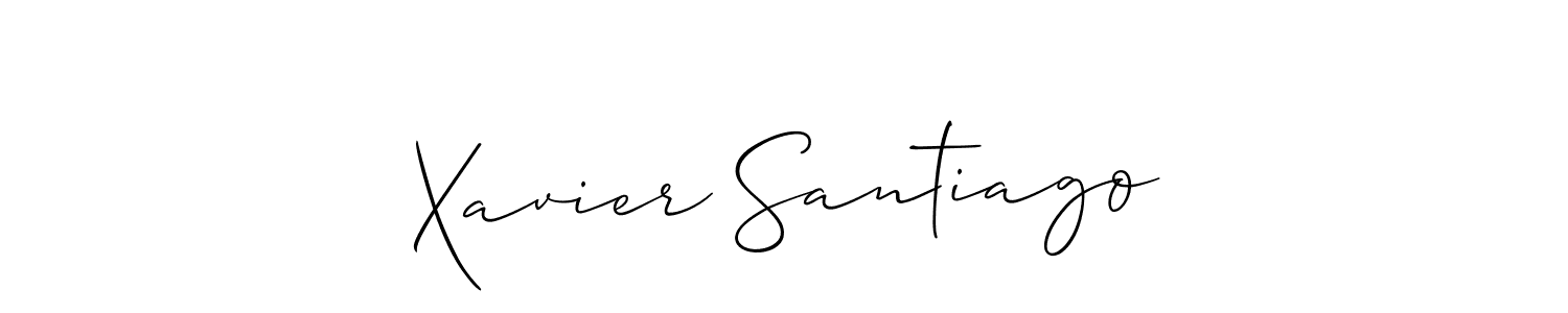 The best way (Allison_Script) to make a short signature is to pick only two or three words in your name. The name Xavier Santiago include a total of six letters. For converting this name. Xavier Santiago signature style 2 images and pictures png