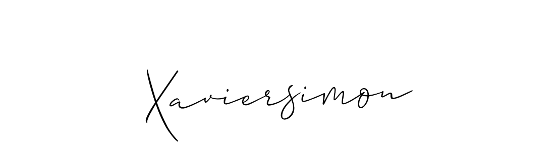 Use a signature maker to create a handwritten signature online. With this signature software, you can design (Allison_Script) your own signature for name Xaviersimon. Xaviersimon signature style 2 images and pictures png