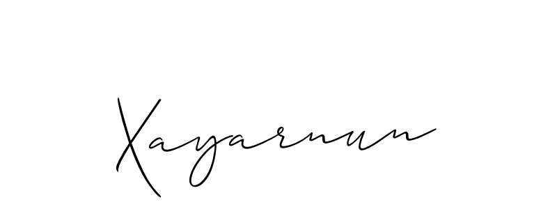 How to make Xayarnun signature? Allison_Script is a professional autograph style. Create handwritten signature for Xayarnun name. Xayarnun signature style 2 images and pictures png