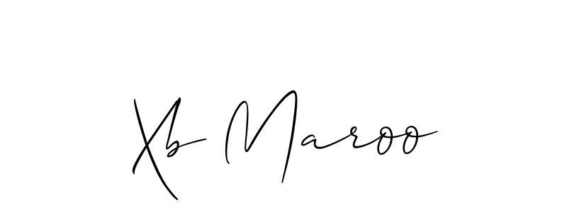 Create a beautiful signature design for name Xb Maroo. With this signature (Allison_Script) fonts, you can make a handwritten signature for free. Xb Maroo signature style 2 images and pictures png