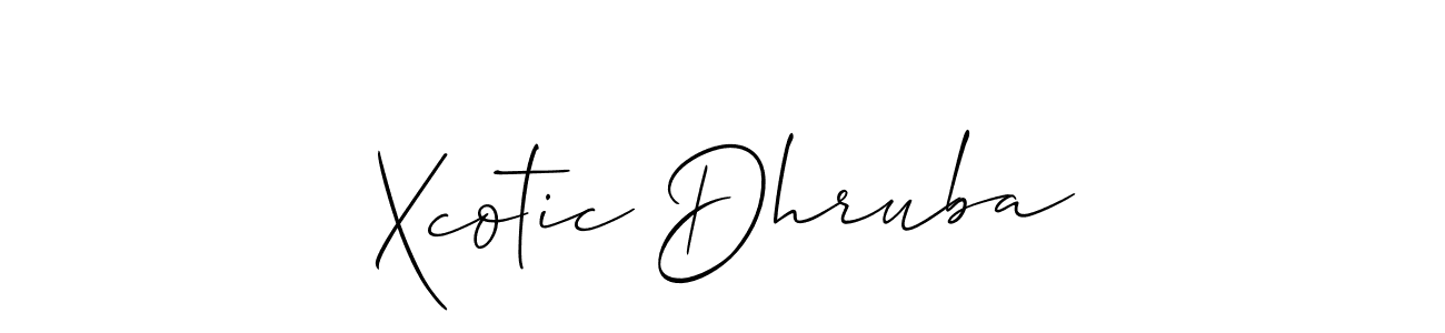 Also You can easily find your signature by using the search form. We will create Xcotic Dhruba name handwritten signature images for you free of cost using Allison_Script sign style. Xcotic Dhruba signature style 2 images and pictures png