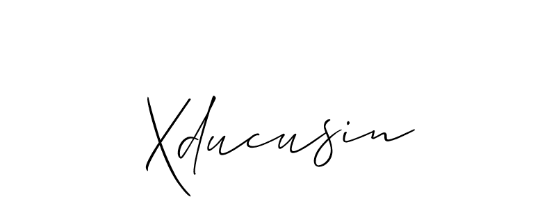 How to make Xducusin signature? Allison_Script is a professional autograph style. Create handwritten signature for Xducusin name. Xducusin signature style 2 images and pictures png