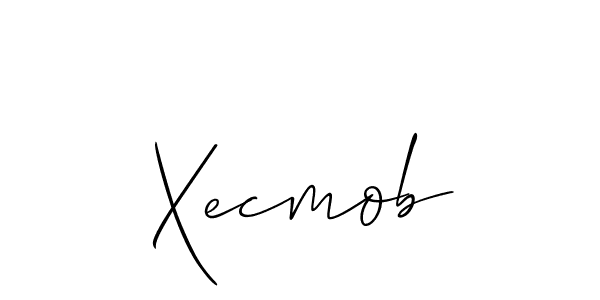 if you are searching for the best signature style for your name Xecmob. so please give up your signature search. here we have designed multiple signature styles  using Allison_Script. Xecmob signature style 2 images and pictures png