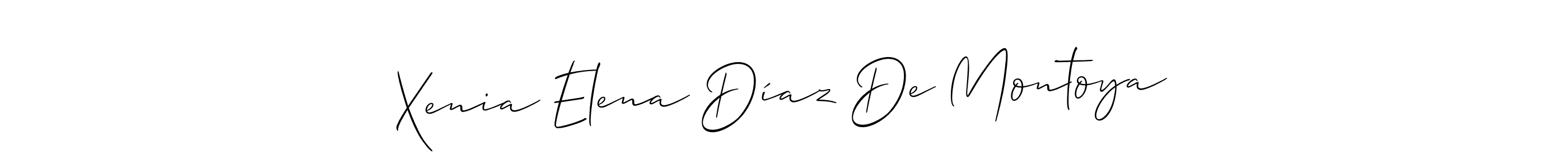 Create a beautiful signature design for name Xenia Elena Díaz De Montoya. With this signature (Allison_Script) fonts, you can make a handwritten signature for free. Xenia Elena Díaz De Montoya signature style 2 images and pictures png