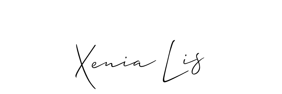 How to make Xenia Lis name signature. Use Allison_Script style for creating short signs online. This is the latest handwritten sign. Xenia Lis signature style 2 images and pictures png