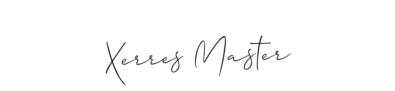 How to make Xerres Master name signature. Use Allison_Script style for creating short signs online. This is the latest handwritten sign. Xerres Master signature style 2 images and pictures png