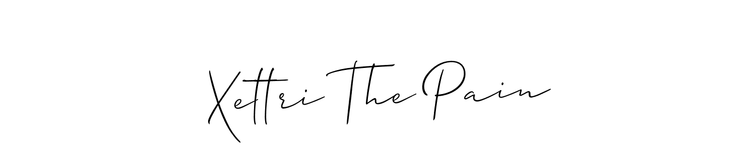 Allison_Script is a professional signature style that is perfect for those who want to add a touch of class to their signature. It is also a great choice for those who want to make their signature more unique. Get Xettri The Pain name to fancy signature for free. Xettri The Pain signature style 2 images and pictures png