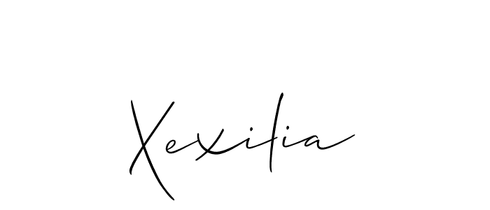 The best way (Allison_Script) to make a short signature is to pick only two or three words in your name. The name Xexilia include a total of six letters. For converting this name. Xexilia signature style 2 images and pictures png