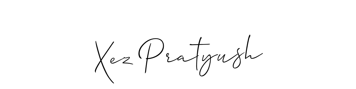 Use a signature maker to create a handwritten signature online. With this signature software, you can design (Allison_Script) your own signature for name Xez Pratyush. Xez Pratyush signature style 2 images and pictures png