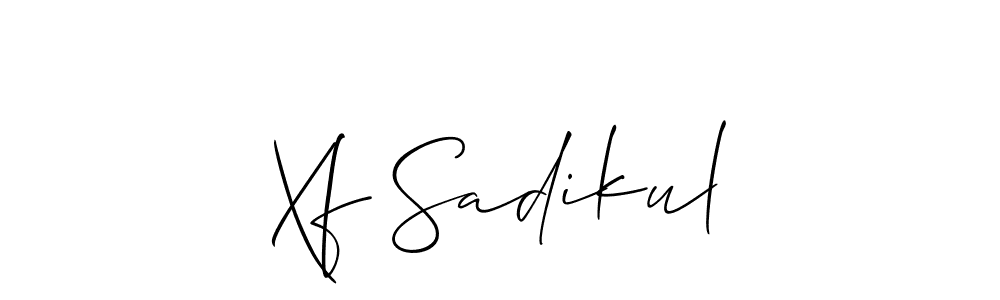 Use a signature maker to create a handwritten signature online. With this signature software, you can design (Allison_Script) your own signature for name Xf Sadikul. Xf Sadikul signature style 2 images and pictures png