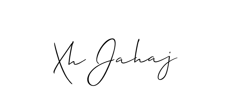 Design your own signature with our free online signature maker. With this signature software, you can create a handwritten (Allison_Script) signature for name Xh Jahaj. Xh Jahaj signature style 2 images and pictures png