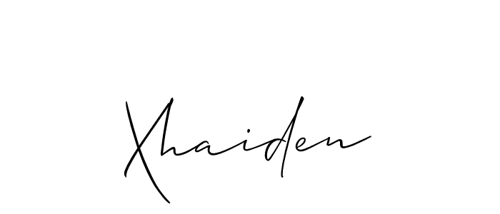 Create a beautiful signature design for name Xhaiden. With this signature (Allison_Script) fonts, you can make a handwritten signature for free. Xhaiden signature style 2 images and pictures png