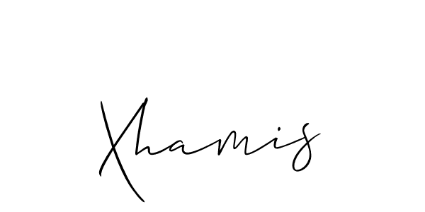 Xhamis stylish signature style. Best Handwritten Sign (Allison_Script) for my name. Handwritten Signature Collection Ideas for my name Xhamis. Xhamis signature style 2 images and pictures png