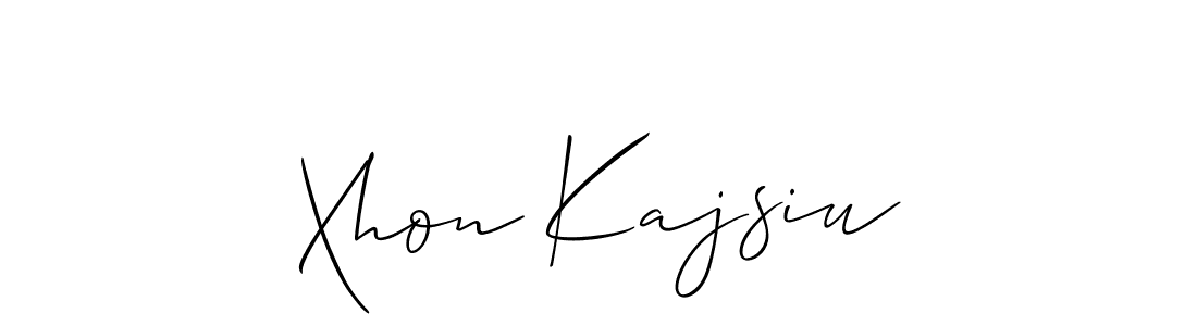 Make a beautiful signature design for name Xhon Kajsiu. With this signature (Allison_Script) style, you can create a handwritten signature for free. Xhon Kajsiu signature style 2 images and pictures png