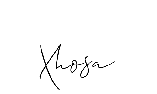 Make a beautiful signature design for name Xhosa. With this signature (Allison_Script) style, you can create a handwritten signature for free. Xhosa signature style 2 images and pictures png