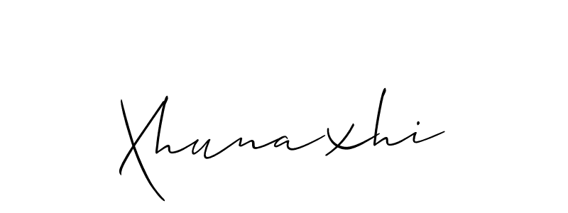 How to Draw Xhunaxhi signature style? Allison_Script is a latest design signature styles for name Xhunaxhi. Xhunaxhi signature style 2 images and pictures png