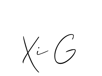 if you are searching for the best signature style for your name Xi G. so please give up your signature search. here we have designed multiple signature styles  using Allison_Script. Xi G signature style 2 images and pictures png