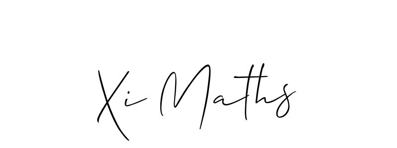 if you are searching for the best signature style for your name Xi Maths. so please give up your signature search. here we have designed multiple signature styles  using Allison_Script. Xi Maths signature style 2 images and pictures png