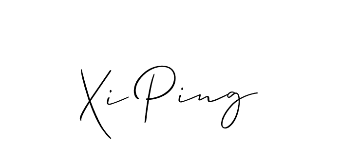 The best way (Allison_Script) to make a short signature is to pick only two or three words in your name. The name Xi Ping include a total of six letters. For converting this name. Xi Ping signature style 2 images and pictures png