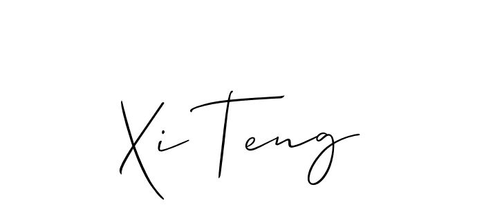 How to make Xi Teng name signature. Use Allison_Script style for creating short signs online. This is the latest handwritten sign. Xi Teng signature style 2 images and pictures png
