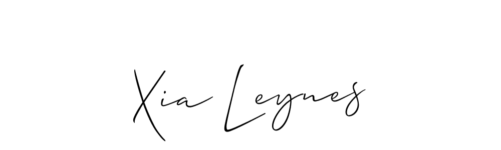 You should practise on your own different ways (Allison_Script) to write your name (Xia Leynes) in signature. don't let someone else do it for you. Xia Leynes signature style 2 images and pictures png