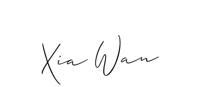 How to make Xia Wan name signature. Use Allison_Script style for creating short signs online. This is the latest handwritten sign. Xia Wan signature style 2 images and pictures png