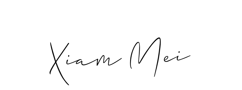 How to make Xiam Mei name signature. Use Allison_Script style for creating short signs online. This is the latest handwritten sign. Xiam Mei signature style 2 images and pictures png