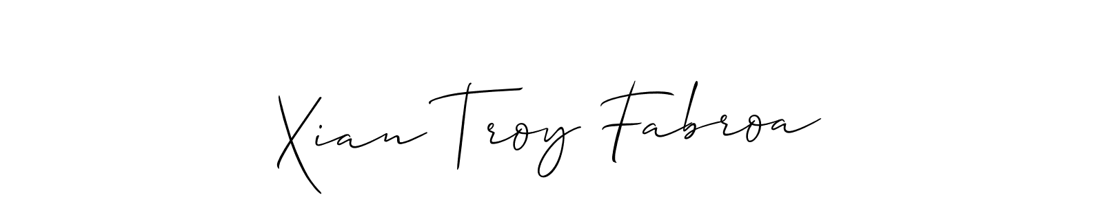 Best and Professional Signature Style for Xian Troy Fabroa. Allison_Script Best Signature Style Collection. Xian Troy Fabroa signature style 2 images and pictures png