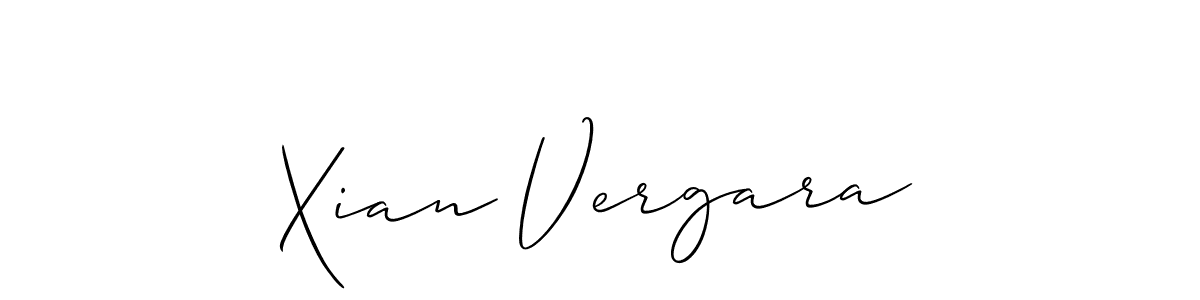 if you are searching for the best signature style for your name Xian Vergara. so please give up your signature search. here we have designed multiple signature styles  using Allison_Script. Xian Vergara signature style 2 images and pictures png