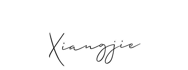 You should practise on your own different ways (Allison_Script) to write your name (Xiangjie) in signature. don't let someone else do it for you. Xiangjie signature style 2 images and pictures png