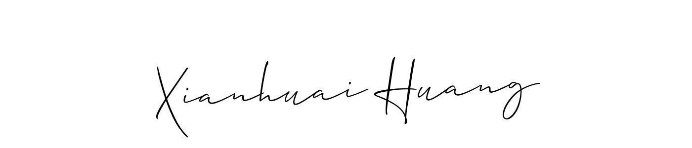The best way (Allison_Script) to make a short signature is to pick only two or three words in your name. The name Xianhuai Huang include a total of six letters. For converting this name. Xianhuai Huang signature style 2 images and pictures png