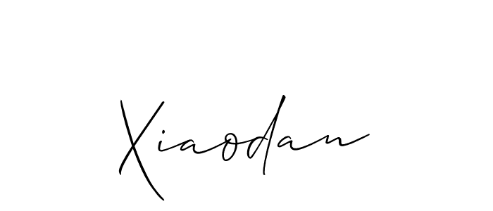 Design your own signature with our free online signature maker. With this signature software, you can create a handwritten (Allison_Script) signature for name Xiaodan. Xiaodan signature style 2 images and pictures png