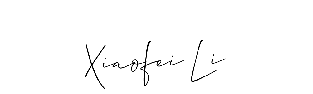 The best way (Allison_Script) to make a short signature is to pick only two or three words in your name. The name Xiaofei Li include a total of six letters. For converting this name. Xiaofei Li signature style 2 images and pictures png