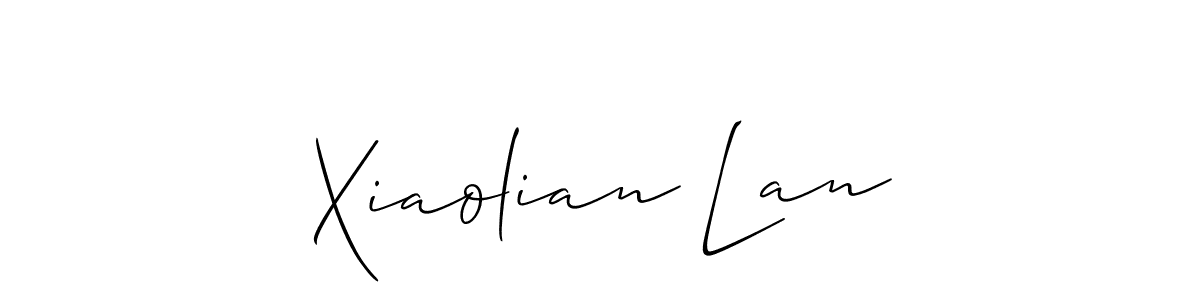 Xiaolian Lan stylish signature style. Best Handwritten Sign (Allison_Script) for my name. Handwritten Signature Collection Ideas for my name Xiaolian Lan. Xiaolian Lan signature style 2 images and pictures png