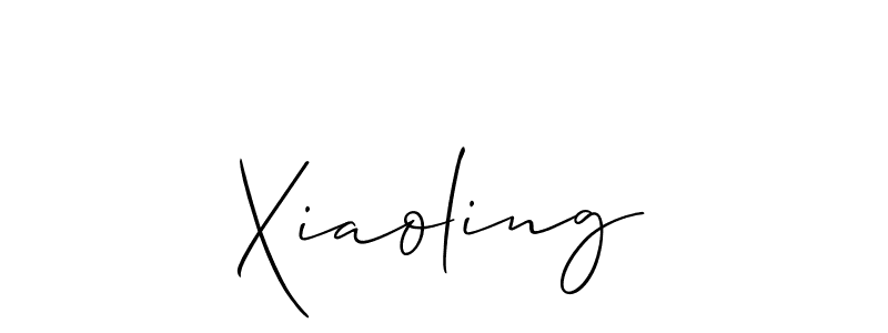 How to make Xiaoling signature? Allison_Script is a professional autograph style. Create handwritten signature for Xiaoling name. Xiaoling signature style 2 images and pictures png