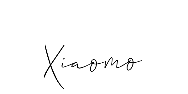 How to make Xiaomo signature? Allison_Script is a professional autograph style. Create handwritten signature for Xiaomo name. Xiaomo signature style 2 images and pictures png