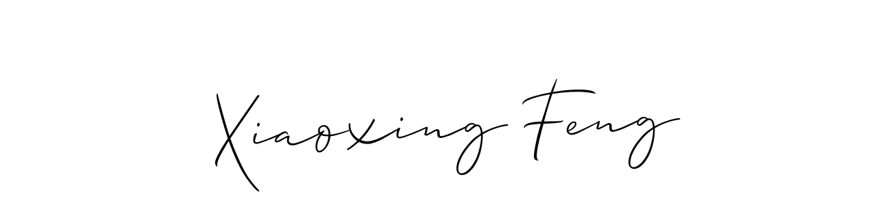 Create a beautiful signature design for name Xiaoxing Feng. With this signature (Allison_Script) fonts, you can make a handwritten signature for free. Xiaoxing Feng signature style 2 images and pictures png