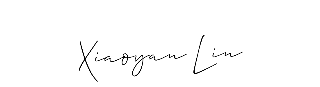 You should practise on your own different ways (Allison_Script) to write your name (Xiaoyan Lin) in signature. don't let someone else do it for you. Xiaoyan Lin signature style 2 images and pictures png