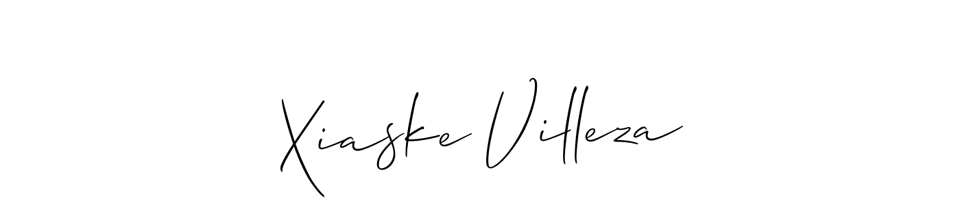 It looks lik you need a new signature style for name Xiaske Villeza. Design unique handwritten (Allison_Script) signature with our free signature maker in just a few clicks. Xiaske Villeza signature style 2 images and pictures png