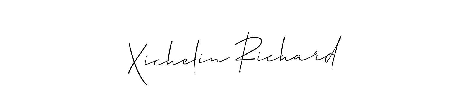 Design your own signature with our free online signature maker. With this signature software, you can create a handwritten (Allison_Script) signature for name Xichelin Richard. Xichelin Richard signature style 2 images and pictures png