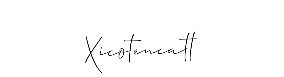 Also we have Xicotencatl name is the best signature style. Create professional handwritten signature collection using Allison_Script autograph style. Xicotencatl signature style 2 images and pictures png