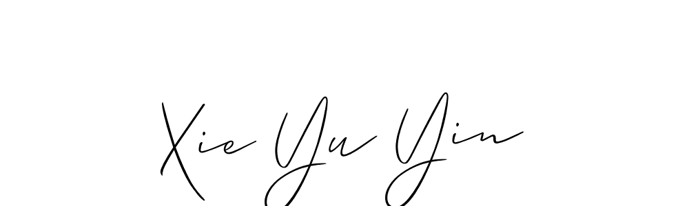 Check out images of Autograph of Xie Yu Yin name. Actor Xie Yu Yin Signature Style. Allison_Script is a professional sign style online. Xie Yu Yin signature style 2 images and pictures png