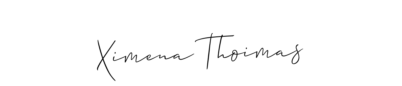 Create a beautiful signature design for name Ximena Thoimas. With this signature (Allison_Script) fonts, you can make a handwritten signature for free. Ximena Thoimas signature style 2 images and pictures png