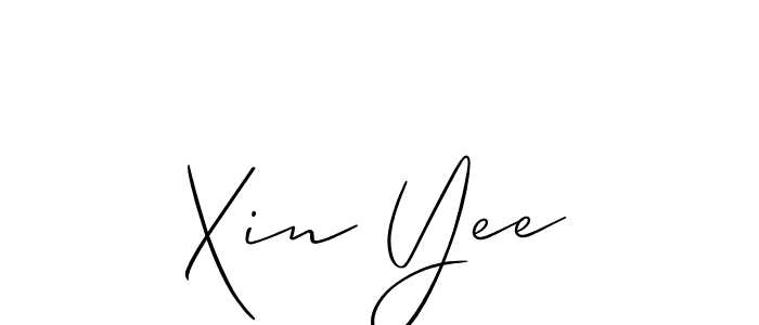 The best way (Allison_Script) to make a short signature is to pick only two or three words in your name. The name Xin Yee include a total of six letters. For converting this name. Xin Yee signature style 2 images and pictures png