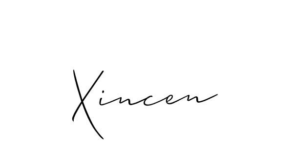 It looks lik you need a new signature style for name Xincen. Design unique handwritten (Allison_Script) signature with our free signature maker in just a few clicks. Xincen signature style 2 images and pictures png