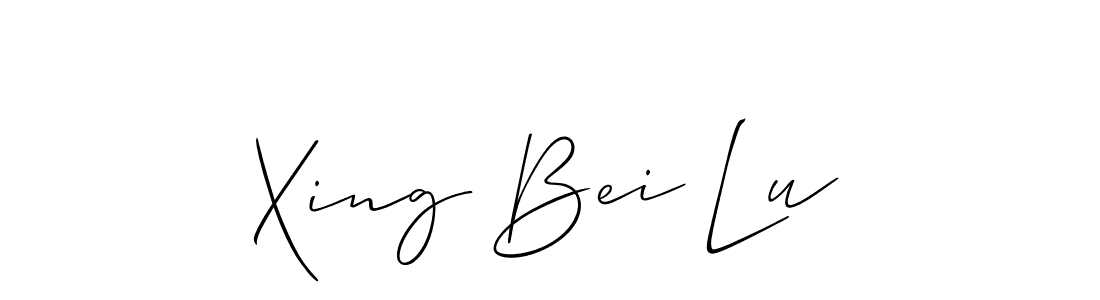 It looks lik you need a new signature style for name Xing Bei Lu. Design unique handwritten (Allison_Script) signature with our free signature maker in just a few clicks. Xing Bei Lu signature style 2 images and pictures png